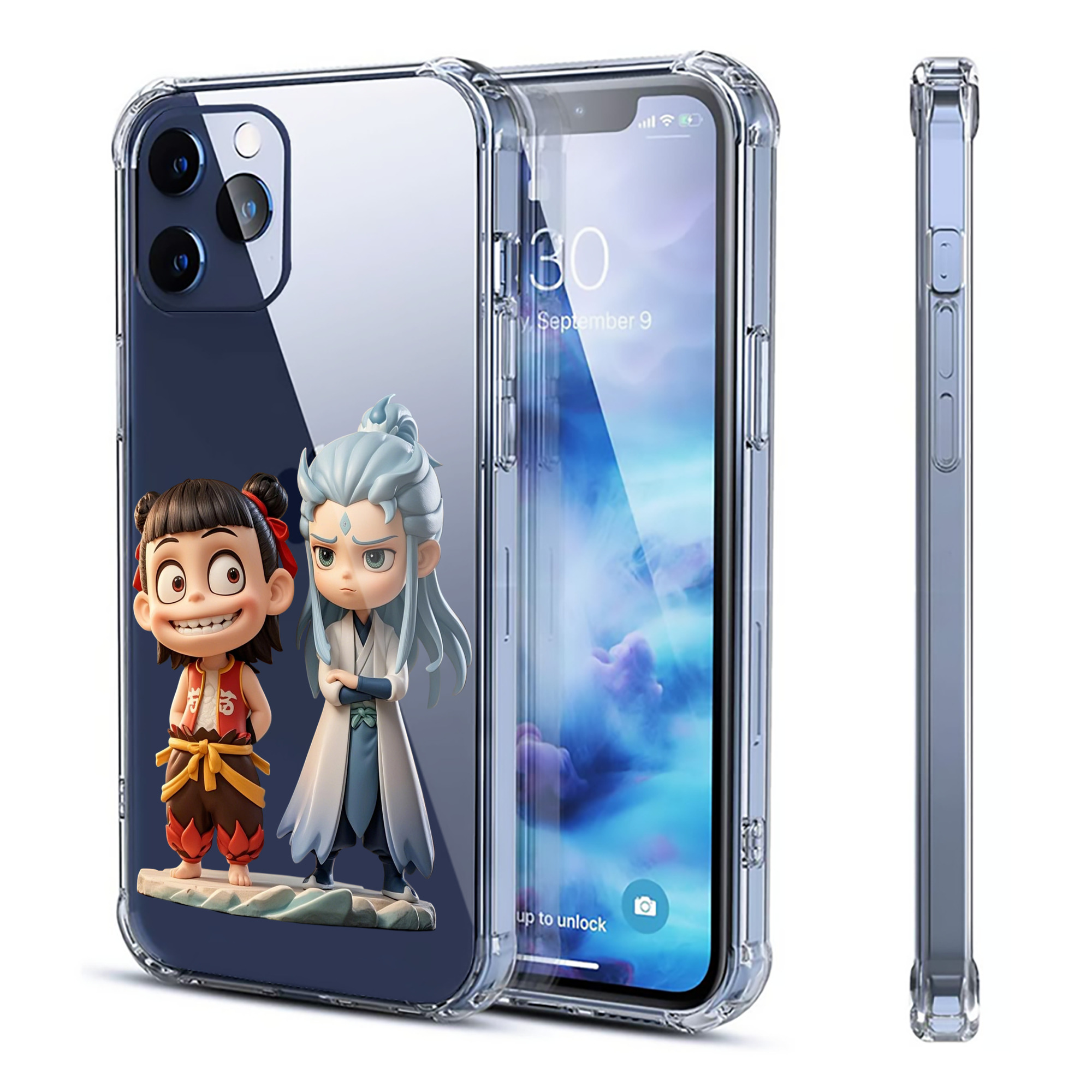 （画像用） Ne Zha 2 ナタ 魔童の大暴れ 【iPhone 12シリーズ対応】透明スマホケース（クリアソフトケース）